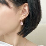 드롭 귀걸이 크리스탈 갈고리 후크 페미닌룩 은 귀걸이 : GoodaisyMarket