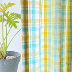 데코토닉 블루레몬에이드 체크 커튼 거실 베란다 창문 주방 중문 책장 화장실 선반 옷장 공간분리 작은창 가림막 커튼 커텐 : decotonik