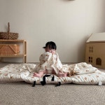 사계절 양면 낮잠패드 여름 곰 인견 100수 면누빔 어린이집낮잠이불세트 : 베베패브릭