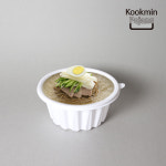 냉면용기(소) 195파이 1박스(400세트) 칼국수 짜장용기 백색 검정 : 국민포장