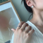모이찌 핵진주귀걸이 왕진주이어링 (12mm은침) 격식룩 데일리룩 코디 아이템 : moitie