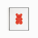 프레임팩토리  [Gummy Bear-레드] 곰돌이 구미베어 거실 인테리어 아트포스터 : 프레임 팩토리