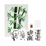 토단 사군자 스텐실로 캔버스 액자 만들기 4인 세트 : 다온놀이방