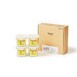 글라스락베이비 눈금이유식 큰용량 팬시캡 270ml 4조 핑크에디션 : 글라스락