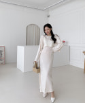 라라스텔라 [자체제작] 프란시스 크롭 티셔츠&원피스 SET (3colors) 여성 롱 슬림핏 데일리룩 : LALASTELLA