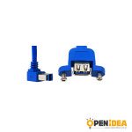 패널 마운트 USB 3.0 A Female to USB B Male 우 90도 0.3M [OPEN-BL023-013] : 오픈아이디어