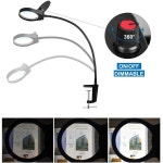 망원경 Illuminating Loupe Magnifier Led 조명이있는 고배율 8X15X 돋보기 테이블 클램프 램프 Loupe Reading,Solderi : 글로벌 지에스