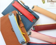 밴드형 펜파우치 가죽 펜 다이어리 노트 수첩 바인더 케이스 필통 : -마켓모든-