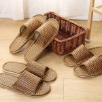 대나무 거실화 사무용 실내화 손님용 여름 실내 거실화 슬리퍼 통풍 : 비야네상점