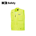 K2 Safety VE-2604(YE) 작업복 워크웨어 베스트 케이투 조끼 근무복 : Green Care