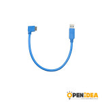 USB3.0 AM to  Micro BM 데이터 케이블 10P 우 90도 0.3M [OPEN-BL023-004] : 오픈아이디어