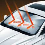 차햇빛가리개 자동차창문가리개 차량가림막 카 커튼 foldable car sun 우산 앞 : 비바.라.비다