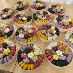 [안쏘라이스케이크] 오색꽃송편, 오색도장송편 단품 보자기포장 : 안쏘라이스