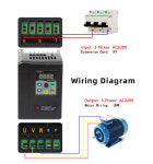 jq350g1 주파수 인버터 변환기 ac 모터 드라이브 0 40 751 52 23kw 1상 220v 입력 3상 220v 출력 50hz 60hz vfd : 도원마켓