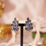 빈티지 귀걸이 블루 라인스톤 이어링 수입 빈티지 주얼리 ER258 : 꼼스주르