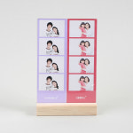 포토인생 네컷액자 원목 각인 아크릴액자 4x6 스탠드 미니 사진 4컷 보관 : 선물플러스