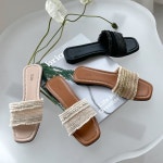 여성 패션 여름 뮬 패브릭 단화 슬리퍼 : 라리룸 LaLi room