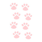 오피스왕국 고양이 발자국 그래픽 스티커 cat-foot2 동물스티커 핑크 : 오피스왕국