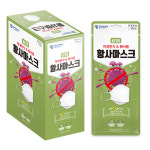 건영 크린텍 황사 마스크 KF80 소형 화이트 블랙 어린이용 3단 입체형 : 에버세이프티