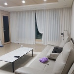 창원 가음정동 센텀푸르지오 아파트, 신혼집 화이트 커튼 블라인드 : 데코인 홈