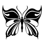 나비 스티커 차량용 휀다 범퍼 본넷 뒷유리 예쁜 포인트 데칼 반사 화이트 블랙 : 개굿카