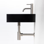 스테인리스 스텐 벽걸이 세면대 메탈 블랙 G9801 : NUOVO