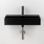 스테인리스 스텐 벽걸이 세면대 메탈 블랙 G9801 : NUOVO