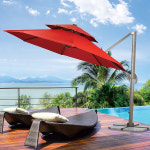 하이퍼스 HFP-5803 트레비 각도조절 대형 복층 파라솔 - 베이스별도 피크닉 : 가구클럽