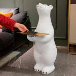 초대형 도베르만/북극곰 69cm 사이드 테이블 트레이 협탁 현관 거실 소품 인테리어 장식 : 레벤 데코