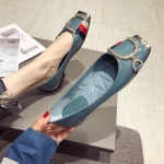 SAMARA 여성 간절기 큐빅 단화 펌프스 플랫슈즈 가을 발편한 신발 F9055 : 골목길 입니다.