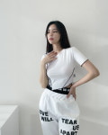 무료배송 공연복 방송댄스복 댄스의상 러브힐 이중밴드 조거 트레이닝 팬츠 : 홍돌