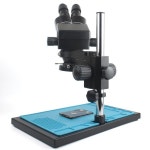 현미경 전문 큰 테이블 스탠드 줌 3.5x-90x 산업 쌍안 스테레오 현미경 확대 키트 휴대 전화 수리 : 믿고마켓