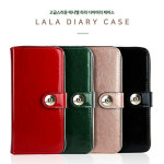 갤럭시S21플러스 고급스러운 에나멜 지퍼 지갑형 케이스 카드 동전 지폐 수납 핸드 스트랩 라라 지퍼 다이어리 : 한스 팩토리