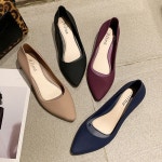 여성 아쿠아 플랫 젤리 슈즈 단화 고무 생활방수 실내 실외 오피스 출퇴근 캐주얼 데일리 : 더어반팩토리