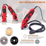 다기능 미니 원형 톱 400W 금속 체인 실용 DIY 3400RPM 전기 도구 휴대용 핸드 헬드 절단기 : 두발로상회