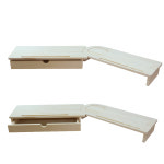 우드핏 원목 듀얼 모니터 받침대 1단 기본 서랍 1개 포함 : 레드하이브