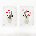 토단 압화 캔버스 데코 화분 액자 만들기 4인세트 DIY 압화만들기 압화소품 : 오피스스쿨