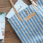 린넨면마) 블루 스트라이프[6385] : 홈즈패브릭