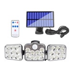 138LED 3채널 쏠라가든라이트, 태양열 외벽방범등 전원주택처마 현관 센서등 : 365 Dr.E