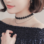 제이로렌 0N0806 블랙 실버체인 크리스탈 초커 : 제이로렌