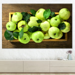 초록사과 한가득 박스 120x80cm 사과그림 풋사과액자 돈들어오는 거실 벽 인테리어 : 한결같이