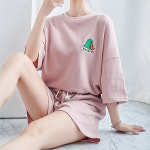 여름 오버핏 반팔 반바지 트레이닝세트 캣 다이노소어 : 아비엘르샵