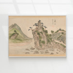 국립중앙박물관굿즈 산수화 풍경 그림 민화 빈티지 인테리어 포스터 금강산 그림 자연 액자 : 쇼핑버디