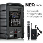 네오비젼 DWA-9100BK(700W)버스킹 스피커 앰프 무선 마이크 포함 노래방 섹소폰 동호회 야외행사 : 네오버스킹