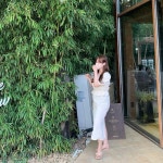 라블리 린넨 크롭 퍼프 투피스 SET (스퀘어넥 밴딩 77사이즈) : 마이라뜰리에