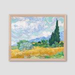 삼나무가 있는 밀밭 (NG 버전) - 빈센트 반 고흐 Vincent Willem van Gogh /캔버스판넬 /24x30 : 8 plus 1