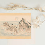 산수화 동양화 족자 한국기념품 전통 민화 미니족자 외국인선물 자연 풍속화 바다 그림 액자 : 쇼핑버디