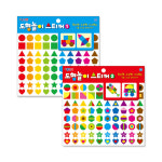 종이나라 도형놀이 스티커 네모 세모 동그라미 모양 : 재우오피스