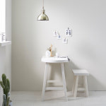 바우미스트 에비히 원목 반타원형 미니 식탁 베란다 홈바 책상 테이블 800 : 바우미스트