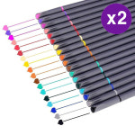 iBayam Colored Drawing Fineliner Pens 0.38mm 아이바얌 컬러 드로잉 파인라이너 펜 18색 2팩 : 어라운드196